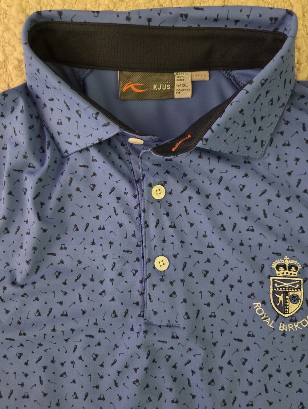 KJUS Men’s Blue Printed Polo Shirt